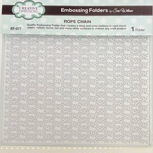 Creative Expressions Rope Chain 8x8 inch Embossing Folder